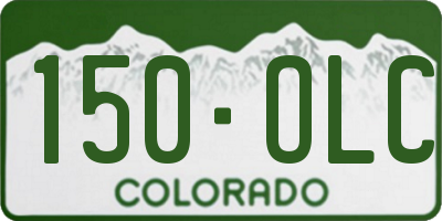 CO license plate 150OLC