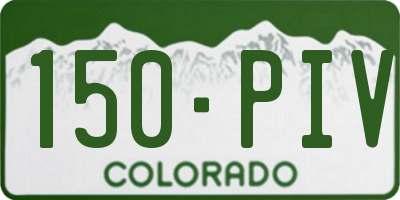 CO license plate 150PIV