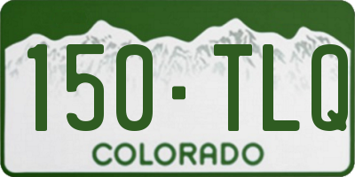 CO license plate 150TLQ