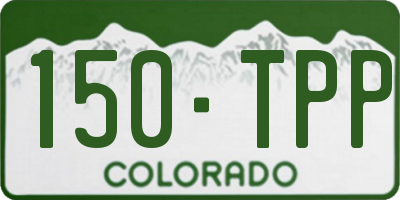 CO license plate 150TPP