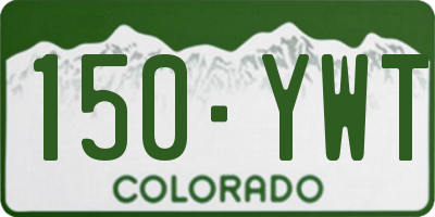 CO license plate 150YWT