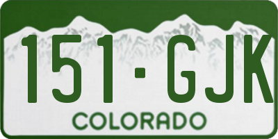 CO license plate 151GJK