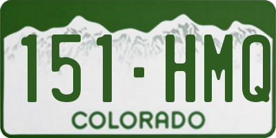 CO license plate 151HMQ