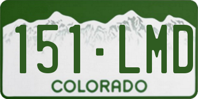 CO license plate 151LMD