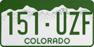 CO license plate 151UZF