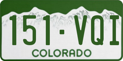 CO license plate 151VQI