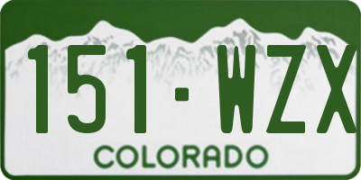 CO license plate 151WZX