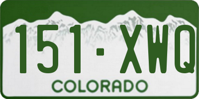 CO license plate 151XWQ