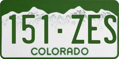 CO license plate 151ZES