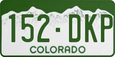 CO license plate 152DKP