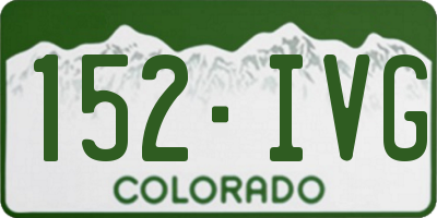 CO license plate 152IVG