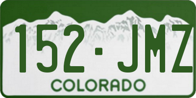 CO license plate 152JMZ