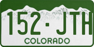 CO license plate 152JTH