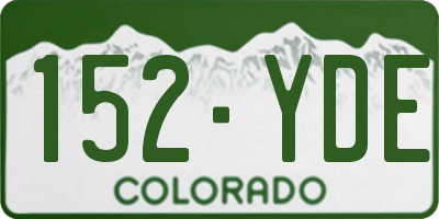 CO license plate 152YDE