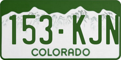 CO license plate 153KJN