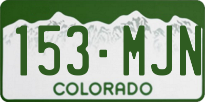 CO license plate 153MJN
