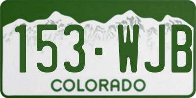 CO license plate 153WJB