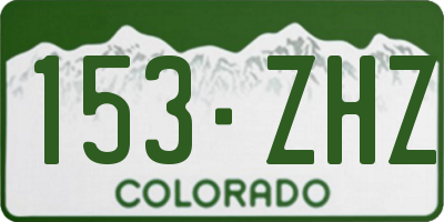 CO license plate 153ZHZ