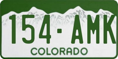 CO license plate 154AMK