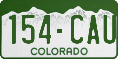 CO license plate 154CAU