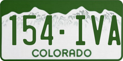 CO license plate 154IVA