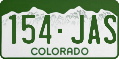 CO license plate 154JAS