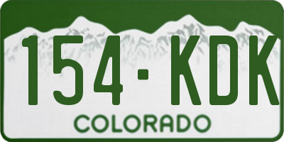CO license plate 154KDK