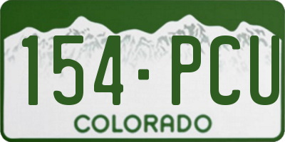 CO license plate 154PCU