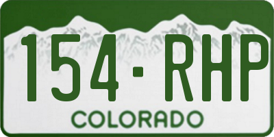 CO license plate 154RHP