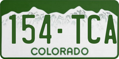 CO license plate 154TCA