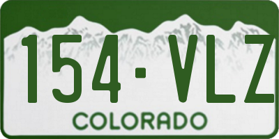 CO license plate 154VLZ