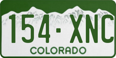 CO license plate 154XNC