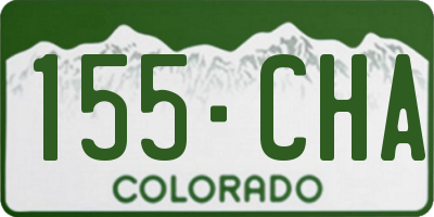 CO license plate 155CHA