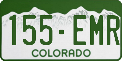 CO license plate 155EMR