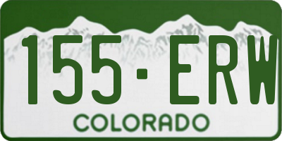 CO license plate 155ERW