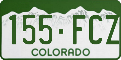 CO license plate 155FCZ