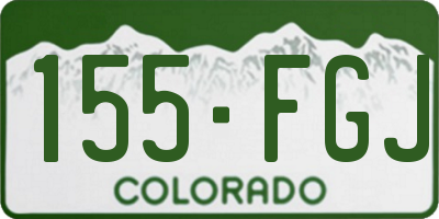 CO license plate 155FGJ
