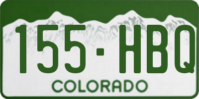 CO license plate 155HBQ