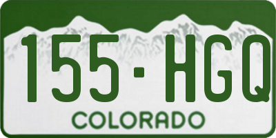 CO license plate 155HGQ