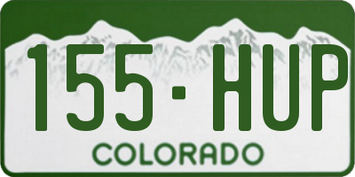CO license plate 155HUP
