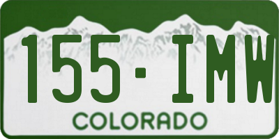 CO license plate 155IMW