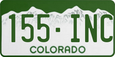CO license plate 155INC