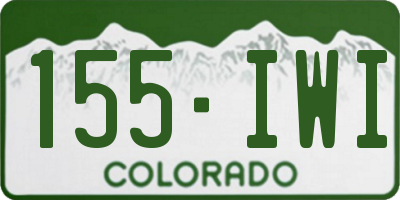 CO license plate 155IWI