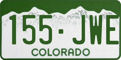 CO license plate 155JWE