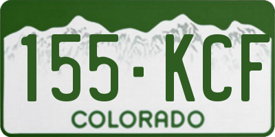 CO license plate 155KCF