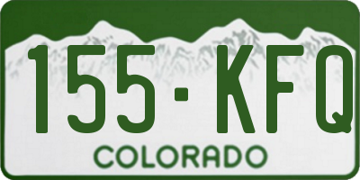CO license plate 155KFQ