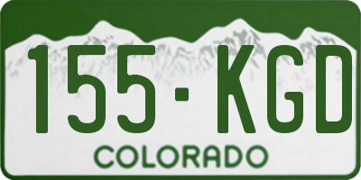 CO license plate 155KGD