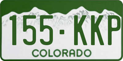 CO license plate 155KKP