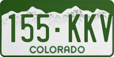 CO license plate 155KKV