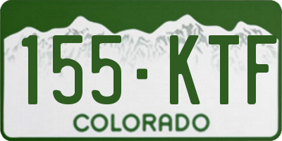 CO license plate 155KTF